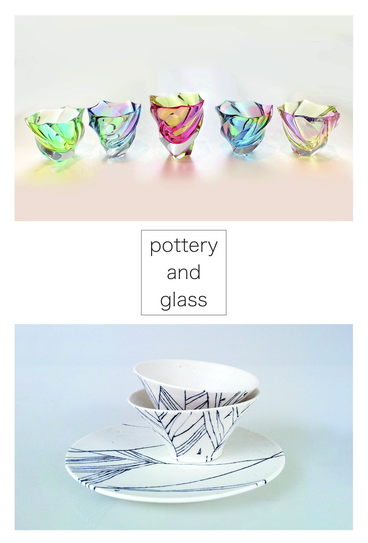 pottery and glass